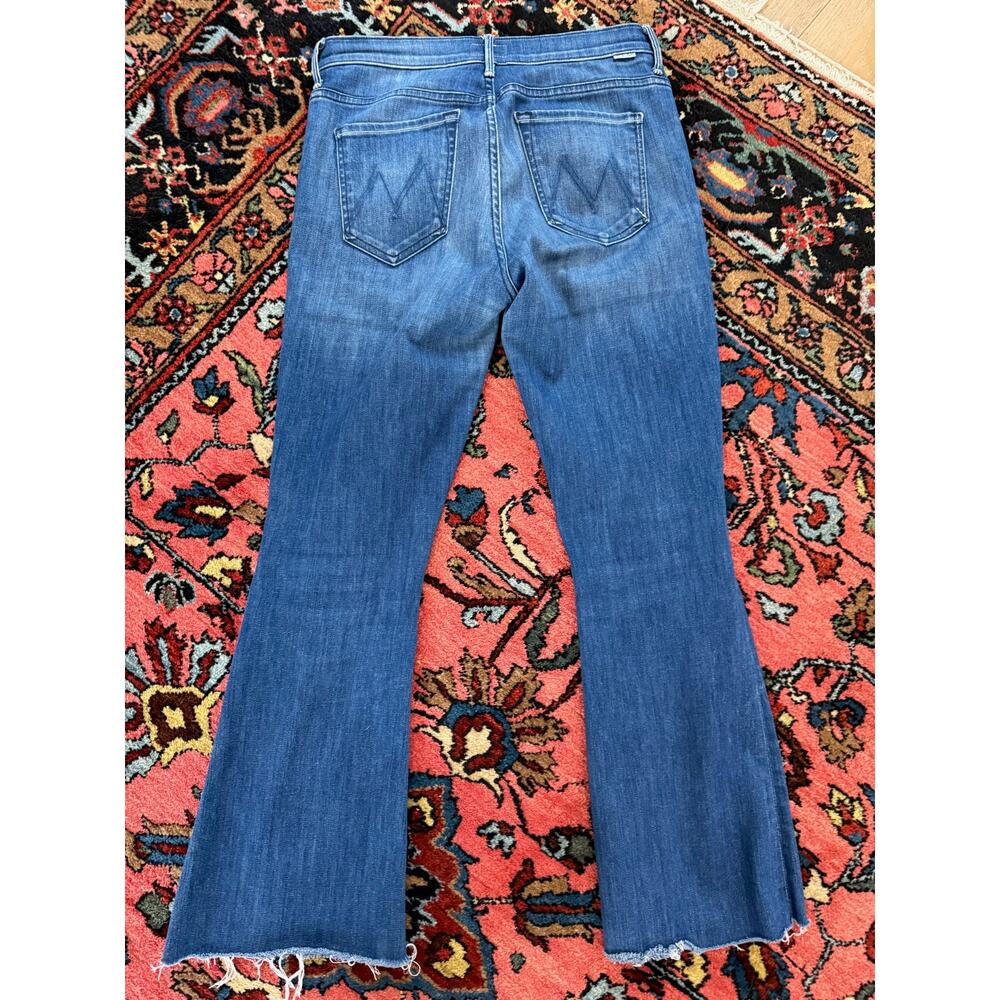 MOTHER Women's Blue Denim Flare Jeans - Picture 7 of 10